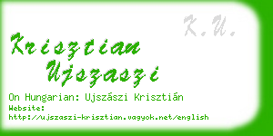 krisztian ujszaszi business card