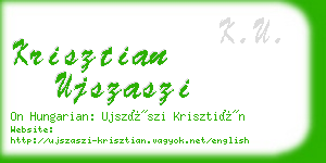 krisztian ujszaszi business card